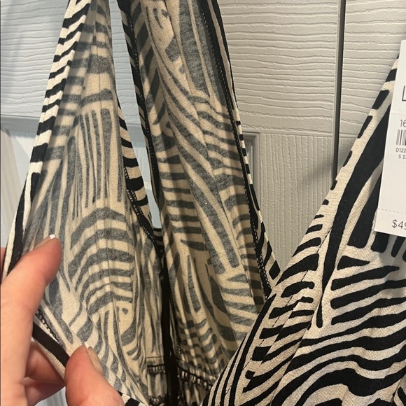 LOFT Black and Tan Summer Dress - Picture 6 of 11